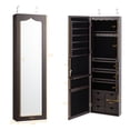 thumbnail image 2 of Costway Armario para joyas con 5 luces LED, puerta que se cierra, armario para joyas fijado a la pared con espejo y 6 cajones, organizador joyas con mucho espacio para chicas, 2 of 8
