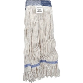 - Medium Blend Looped Mop Head, Wide Band, White, Lot of 1