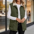 thumbnail image 5 of Byworldtasic Women's Plus Size Puffer Vest Sleeveless Zip Up Outerwear Quilted Puffy Winter Vest Jacket with Pockets, 5 of 9