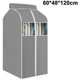 thumbnail image 1 of Hängande plaggpåse plaggpåse Organizer förvaringsväska med klara pvc-fönster Dammtät Cover för kläder Jackor Klänning Garderobsförvaring, 1 of 5