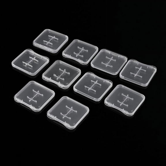 XISAOK 10PCS Transparent Memory Card for Case Fits Micro SD MiC TF Card Holder