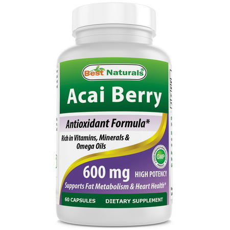 Best Naturals Acai Berry 600 mg 60 Capsules (Best Acai Berry Diet Pills)