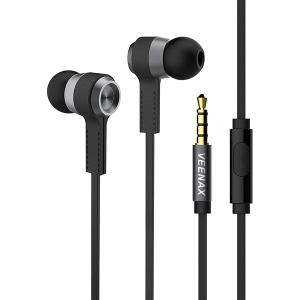 wonima11 M6 in Ear Headphones, Wired Earphones with Microphone, Stereo Earbuds with Strong Bass, Tangle Free Cable, Wired in Ear Headset for Phones Computer PC Tablet MP3 MP4, 3.5mm Jack, Black