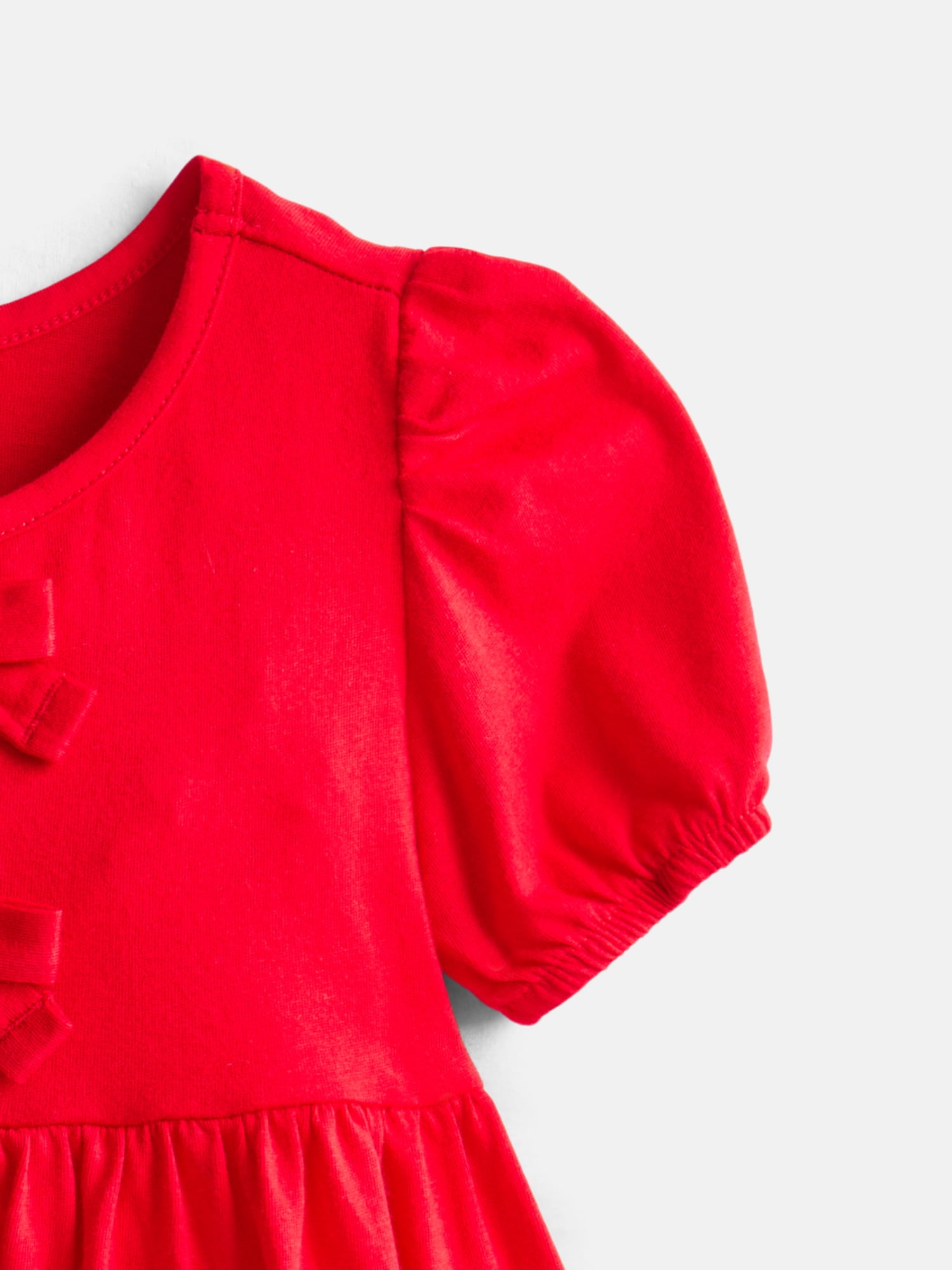 Wonder Nation Toddler Girls Peplum Top with Short Puff Sleeves, Sizes 18M-5T