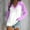 Purple, variant on AXXD Women's Sweatshirts Basic Summer 2024 Ladies V Neck Loose Tops Casual Patchwork Color T-Shirts Long Sleeve Blouse