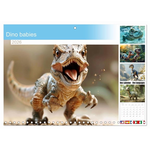 Dino babies (Monthly Wall Calendar 2026 11.7 x 16.5 (open)), CALVENDO 14 Month Calendar