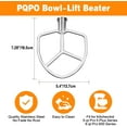 thumbnail image 2 of Stainless Steel Flat Beater Compatible with KitchenAid 6 Quart Bowl-Lift Stand Mixers, 2 of 5
