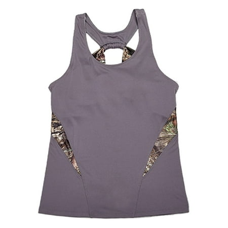 - Wilderness Dreams 610550 Athletic Active Fitted Tank Top, Gray w/Mossy Oak