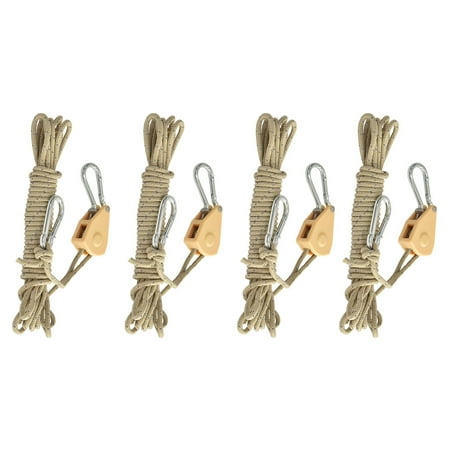 

4Pcs 16 Feet 110 lbs Long Adjustable Ratchet Rope Hanger Light Hanger Adjustable