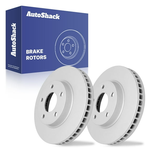 AutoShack Front Vented Coated Brake Rotors 2-PC Set Replacement for 2007-2012 Dodge Caliber 2008-2017 Mitsubishi Lancer ArmorStop 10.87" (276 mm)