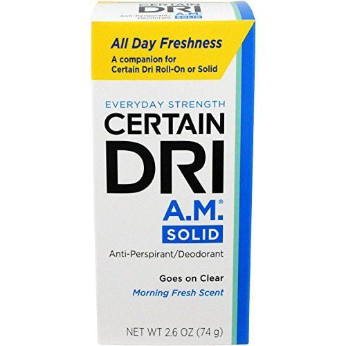 Certain Dri Everyday Strength Antiperspirant Solid, 2.6 oz - Walmart.com