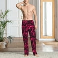 thumbnail image 6 of Lsque Burgundy Tie Dye Print Men's Pajama Pants, Lounge Pant - Comfortable Home Wear,Elastic Waistband, Stylish Design-X-Large, 6 of 9
