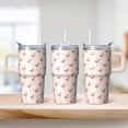 thumbnail image 2 of 20OZ Flamingo Themed Insulated Tumbler Stainless Steel with Handle Coffee Mug Cup BPA Free Sweat Proof Ideal for Commute Travel Home Gifts for Women Girls on Birthday Christmas Summer, 2 of 6