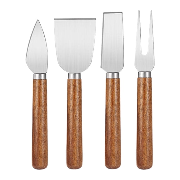 Spreader Knife,Spreader Knife Set for Cheese Butter,Stainless Steel Fork with Wooden Handles,for Party Wedding Christmas Charcuterie Board Accessories,Serving Tongs Spoons Forks Set(B)