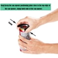 thumbnail image 3 of Abrelatas manual en topless, abrelatas de cerveza de mano Abrelatas de cerveza fáciles de seguridad de bordes suaves para bar Cocina Camping Fiesta Picnic, paquete de 2 Fokelyi LRWJ895-1, 3 of 7