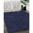 thumbnail image 3 of Ahgly Company Tapis d'Intérieur Rond Lavable en Machine Transitionnel Bleu Nuit, 5 Pieds Rond, 3 of 7