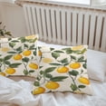 thumbnail image 7 of Waterproof Throw Pillow Covers Set of 2, 18x18 Inch Lemon Leaves Decorative Pillowcases Outdoor Pillow Slip Cushion Covers Set for Couch Tent Summer Fruit Country Nature Watercolor, 7 of 7