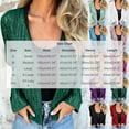 thumbnail image 3 of QQZ Regular Fit Open Front Sequin Cardigan For Women, Long Sleeve Lightweight Cardigan Sweaters For Women, Fall Outfits For Travel Business Casual Party Daily Wear, 3 of 9
