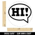 thumbnail image 2 of Hi in Text Callout Self-Inking Rubber Stamp Ink Stamper - Brown Ink - Medium 1 Inch, 2 of 7
