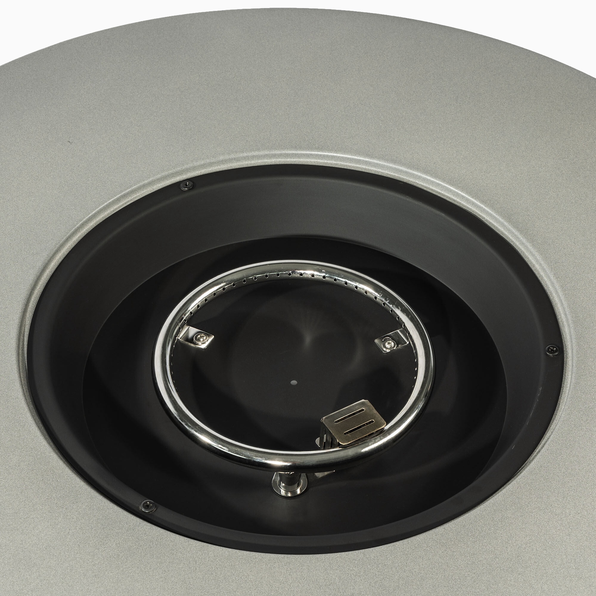 Tabletop Heater, 36" Propane Gas Fire Pit Table 2-Pieces, 50000 BTU Round Steel Fire Pit with Tank Holder for Outside Patio Deck Garden Backyard- Grey, Grey Patio Heater,Outdoor Heater For Deck