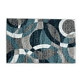 thumbnail image 2 of World Rug Gallery Geometric Circles Blue 2' x 3' Door Mat, 2 of 6