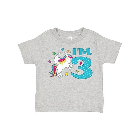 

Inktastic I m Three - Unicorn 3rd Birthday Gift Toddler Boy or Toddler Girl T-Shirt