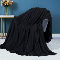 SHENGXINY Bath Towels,Extra Large Super Soft Warm Fleece Blanket.Throw Rug Sofa Bedding,Home Decor Black 16.69x27.56 in