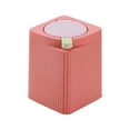 thumbnail image 2 of Cubo de basura de escritorio, cesto de basura, gran capacidad, portátil, fácil de limpiar, organizador compacto con tapa para baño, mesa de oficina Rosado Macarena basura, 2 of 3