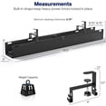thumbnail image 5 of VIVO 47” Black Clamp-on Fabric Cable Power Strip Management Tray, 5 of 8