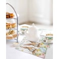 thumbnail image 4 of Easter Kitchen Dish Towels for Drying Dishes Set of 3, Spring Rabbit Colorful Eggs Budding Florals Leaf Waffle Weave Microfiber Hand Tea Bathroom Towels Quick Dry & Absorbent Towel 12x12, 4 of 7