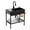 Black, variant on Stainless Steel Utility Sink with Faucet, Single Bowl Laundry Sink Cabinet with Storage Shelf, Free Standing Sink for Laundry Room, Kitchen, Garage, Outdoor