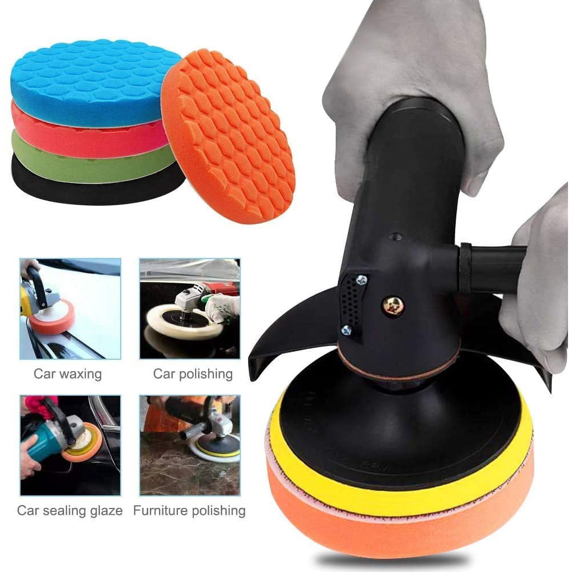 5 Paquets 3/4/5/6/7 Pouces Tampons De Polissage Composé Tampons éponge De Coupe Kit Pour Tampon De Voiture Polisseuse Composé Et épilation
