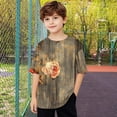 thumbnail image 4 of Virmaxy (5-15 Years) Boys Girls Fashion Casual Shirt Teenagers Solid Color Short Sleeve Round Neck Top Summer Loose Casual Trendy Pullover Shirt Multicolor-30 5 Years, 4 of 8