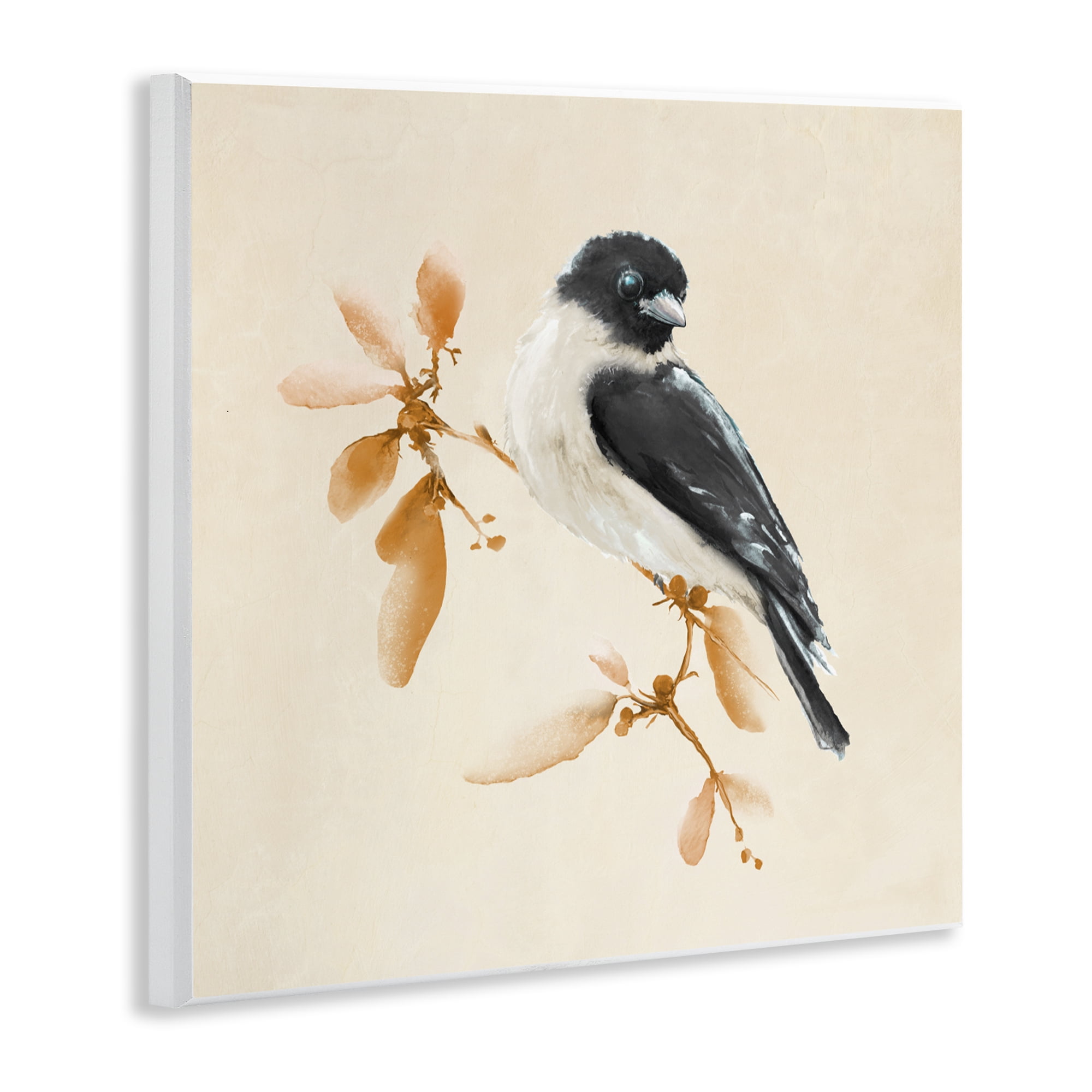 Stupell Industries Subtle Watercolor Chickadee Wall Plaque Art, design by Diannart