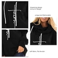 thumbnail image 4 of Sudadera con capucha de manga larga para mujer, diseño con estampado de cordón, cómoda y transpirable, sudadera para mujer, 4 of 5