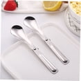 thumbnail image 4 of WHAMVOX 2Pcs Foldable Stainless Steel Spoon for Camping and Traveling Silver Portable Design, 4 of 8