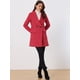 thumbnail image 2 of Abrigo De Solapa Con Cinturón De Invierno Con Bolsillos Cuello Chal Para Mujeres Rojo L, 2 of 6