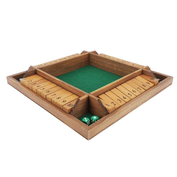Shut The Box Juego de matemáticas Shut The Box Juego de dados Pub Juego de mesa Tablero de terciopelo 4 jugadores Educativo interactivo para fiesta ANGGREK Otros