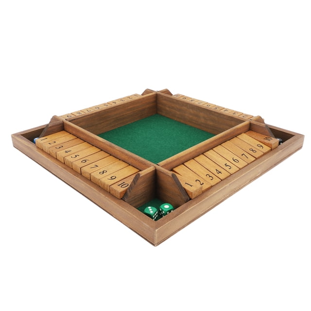 Juego de Mesa Shut The Box ANGGREK de matemáticas para 4 Jugadores Madera de Pino