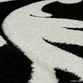 thumbnail image 5 of Black Allstar with White Floral Design Modern Geometric Area Rug (3' 9" x 5' 1"), 5 of 6