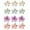 Purple Pink Blue White, variant on 10 Pcs Small Mini Pearl Claw Clips with Flower Design, Sweet Artificial Bangs Clips Decorative Hair Accessories for Women Girls