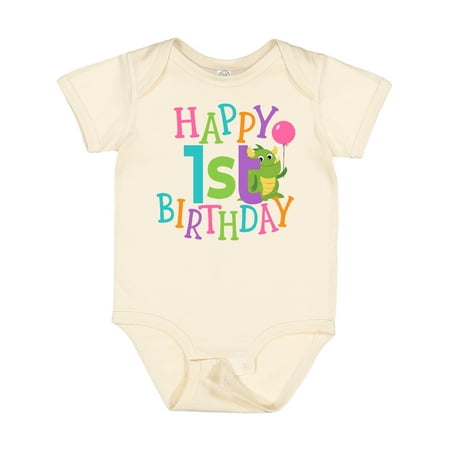

Inktastic Happy 1st Birthday Monster Gift Baby Boy or Baby Girl Bodysuit