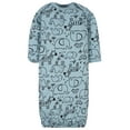 thumbnail image 2 of Gerber Baby Boy Long Sleeve Gowns with Mitten Cuffs, 4-Pack, 2 of 6