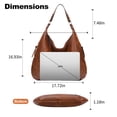 thumbnail image 7 of FALAN MULE Women’s Hobo Shoulder Bag Soft Leather Slouchy Handbag Large Capacity Everyday Purse, 7 of 7