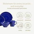 thumbnail image 2 of over&back Dinnerware Set - Stoneware Dish Set with Dinner Plates, Salad Plates, Soup Bowls, Mugs - 16-Piece All-Occasion Place Settings - Circles | Blue, 2 of 8