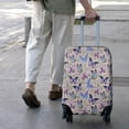 thumbnail image 3 of Beige Butterfly Flower Pattern Luggage Cover Fashion Suitcase Cover Baggage Covers Fit 25-28 Inch Luggage (Go Travel), 3 of 5