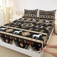 thumbnail image 3 of Castle Fairy Teenagers Tribal Aztec Twin Sheet Sets,Western Horse Bedding, 3 of 7