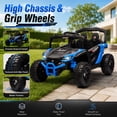 thumbnail image 5 of 24V Kids Powered Ride On UTV, Electric Ride On Car for Kids Ages 3-5 with Remote, Bluetooth, LED Lights, 4-Wheel Suspension, Blue, 5 of 7