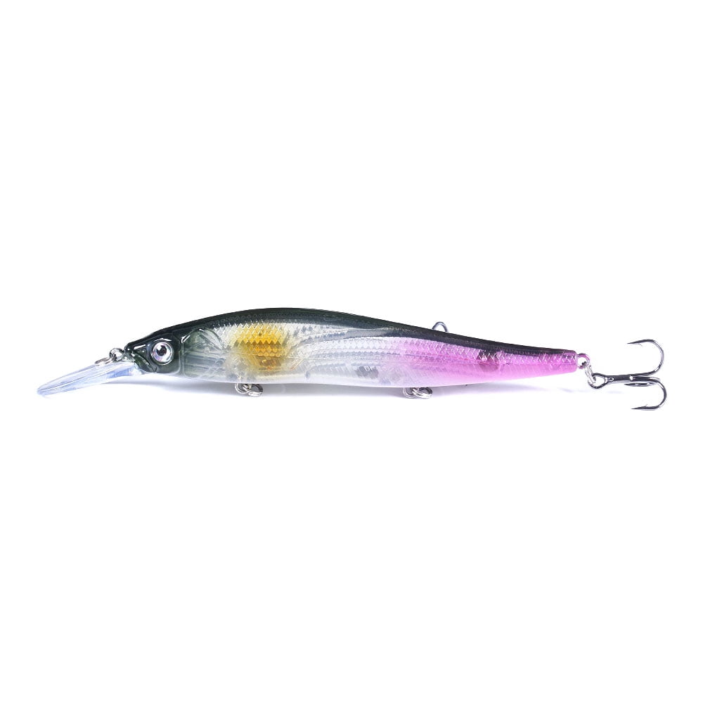 HENGJIA Fishing Lures Large Hard Bait Minnow VIB Lure with Treble Hook Life-Like Swimbait Fishing Bait Popper Crankbait Sinking Lure for Trout Bass Walleye Redfish