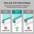 thumbnail image 6 of Shower Door Seal Glass Door Bottom Seal Frameless Shower Doors Strip Stop Shower Leaks And Create A Water Barrier For Glass, 6 of 9